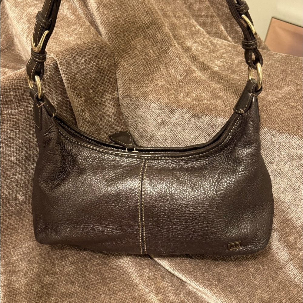 Perfect size “The Sak” bronze metallic leather bag
